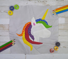 Load image into Gallery viewer, I Believe in Unicorns, Foundation Paper Piecing Pattern (FPP Pattern), Quilt Block, 3 sizes FPP Patterns- Full Bobbin Designs foundation paper piecing patterns quilt block patterns sewing patterns