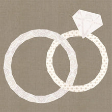 Load image into Gallery viewer, I Do, Foundation Paper Piecing Pattern (FPP Pattern), Quilt Block, 3 sizes FPP Patterns- Full Bobbin Designs foundation paper piecing patterns quilt block patterns sewing patterns