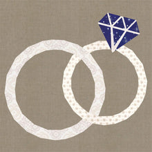 Load image into Gallery viewer, I Do, Foundation Paper Piecing Pattern (FPP Pattern), Quilt Block, 3 sizes FPP Patterns- Full Bobbin Designs foundation paper piecing patterns quilt block patterns sewing patterns