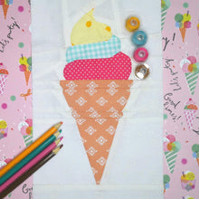 Load image into Gallery viewer, Ice Cream Foundation Paper Piecing Pattern (FPP Pattern), Quilt Block, 1 Size FPP Patterns- Full Bobbin Designs foundation paper piecing patterns quilt block patterns sewing patterns