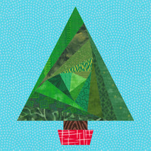 Load image into Gallery viewer, Iris Fold, Christmas Tree, Foundation Paper Piecing Pattern (FPP Pattern), Quilt Block, 7 Sizes Included FPP Patterns- Full Bobbin Designs foundation paper piecing patterns quilt block patterns sewing patterns