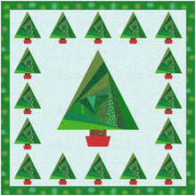 Load image into Gallery viewer, Iris Fold, Christmas Tree, Foundation Paper Piecing Pattern (FPP Pattern), Quilt Block, 7 Sizes Included FPP Patterns- Full Bobbin Designs foundation paper piecing patterns quilt block patterns sewing patterns