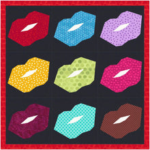 Load image into Gallery viewer, Kisses Foundation Paper Piecing Pattern (FPP Pattern), Quilt Block, 3 sizes FPP Patterns- Full Bobbin Designs foundation paper piecing patterns quilt block patterns sewing patterns