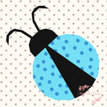 Load image into Gallery viewer, Lady Bug, Foundation Paper Piecing Pattern (FPP), Quilt Block, 4 sizes FPP Patterns- Full Bobbin Designs foundation paper piecing patterns quilt block patterns sewing patterns