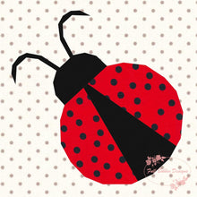 Load image into Gallery viewer, Lady Bug, Foundation Paper Piecing Pattern (FPP), Quilt Block, 4 sizes FPP Patterns- Full Bobbin Designs foundation paper piecing patterns quilt block patterns sewing patterns
