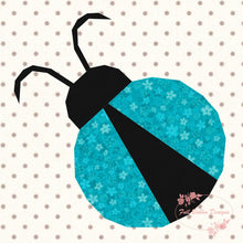 Load image into Gallery viewer, Lady Bug, Foundation Paper Piecing Pattern (FPP), Quilt Block, 4 sizes FPP Patterns- Full Bobbin Designs foundation paper piecing patterns quilt block patterns sewing patterns