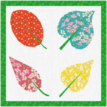 Load image into Gallery viewer, Leaf Collection, Foundation Paper Piecing Pattern (FPP Pattern), Quilt Block, 4 sizes FPP Patterns- Full Bobbin Designs foundation paper piecing patterns quilt block patterns sewing patterns