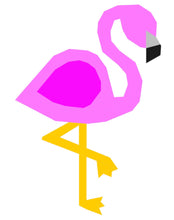 Load image into Gallery viewer, Let's Flamingle! Flamingo Foundation Paper Piecing Pattern (FPP Pattern), Quilt Block, 3 sizes FPP Patterns- Full Bobbin Designs foundation paper piecing patterns quilt block patterns sewing patterns