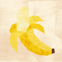 Load image into Gallery viewer, Let's Go Bananas, Foundation Paper Piecing Pattern (FPP Pattern), Quilt Block, 3 sizes FPP Patterns- Full Bobbin Designs foundation paper piecing patterns quilt block patterns sewing patterns