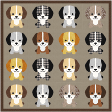 Load image into Gallery viewer, Live. Laugh. Bark. Puppy Boy. Foundation Paper Piecing Pattern (FPP Pattern), Quilt Block, 4 sizes FPP Patterns- Full Bobbin Designs foundation paper piecing patterns quilt block patterns sewing patterns