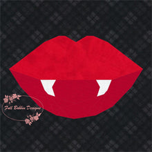 Load image into Gallery viewer, Love Bite, Vampire, Halloween, Foundation Paper Piecing Pattern (FPP Pattern), Quilt Block, 3 sizes FPP Patterns- Full Bobbin Designs foundation paper piecing patterns quilt block patterns sewing patterns