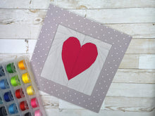 Load image into Gallery viewer, Love Foundation Paper Piecing Pattern (FPP Pattern), includes FREE Heart Pattern, Quilt Blocks, 1 Size FPP Patterns- Full Bobbin Designs foundation paper piecing patterns quilt block patterns sewing patterns