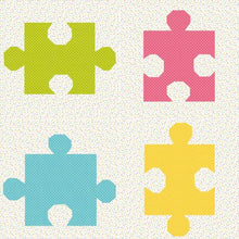 Load image into Gallery viewer, Missing Pieces, Jigsaw Puzzle, Foundation Paper Piecing Pattern (FPP Pattern), Quilt Blocks, 4 Pieces in 3 sizes FPP Patterns- Full Bobbin Designs foundation paper piecing patterns quilt block patterns sewing patterns