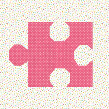 Load image into Gallery viewer, Missing Pieces, Jigsaw Puzzle, Foundation Paper Piecing Pattern (FPP Pattern), Quilt Blocks, 4 Pieces in 3 sizes FPP Patterns- Full Bobbin Designs foundation paper piecing patterns quilt block patterns sewing patterns