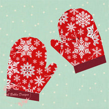 Load image into Gallery viewer, Mittens, Foundation Paper Piecing Pattern (FPP Pattern), Quilt Block, 3 sizes FPP Patterns- Full Bobbin Designs foundation paper piecing patterns quilt block patterns sewing patterns