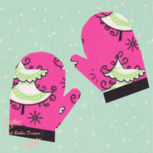 Load image into Gallery viewer, Mittens, Foundation Paper Piecing Pattern (FPP Pattern), Quilt Block, 3 sizes FPP Patterns- Full Bobbin Designs foundation paper piecing patterns quilt block patterns sewing patterns