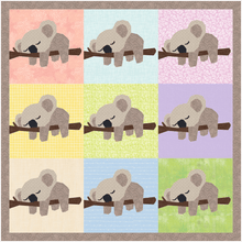 Load image into Gallery viewer, Nap Time, Koala, Foundation Paper Piecing Pattern (FPP Pattern), Quilt Block, 3 sizes FPP Patterns- Full Bobbin Designs foundation paper piecing patterns quilt block patterns sewing patterns