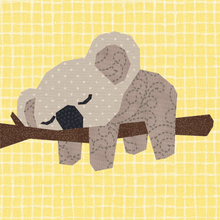 Load image into Gallery viewer, Nap Time, Koala, Foundation Paper Piecing Pattern (FPP Pattern), Quilt Block, 3 sizes FPP Patterns- Full Bobbin Designs foundation paper piecing patterns quilt block patterns sewing patterns