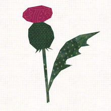 Load image into Gallery viewer, O Flower of Scotland, Thistle, Foundation Paper Pieced Pattern (FPP Pattern), Quilt Block, 3 sizes FPP Patterns- Full Bobbin Designs foundation paper piecing patterns quilt block patterns sewing patterns