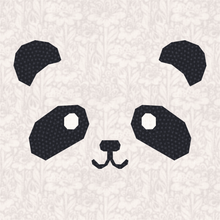 Load image into Gallery viewer, Panda Bear, Foundation Paper Piecing Pattern (FPP Pattern), Quilt Block, 3 sizes FPP Patterns- Full Bobbin Designs foundation paper piecing patterns quilt block patterns sewing patterns