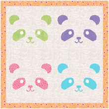 Load image into Gallery viewer, Panda Bear, Foundation Paper Piecing Pattern (FPP Pattern), Quilt Block, 3 sizes FPP Patterns- Full Bobbin Designs foundation paper piecing patterns quilt block patterns sewing patterns