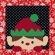 Load image into Gallery viewer, Peeping Elf, Foundation Paper Piecing Pattern (FPP Pattern), Quilt Block, 3 sizes FPP Patterns- Full Bobbin Designs foundation paper piecing patterns quilt block patterns sewing patterns