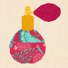 Load image into Gallery viewer, Perfume Atomiser, Foundation Paper Piecing Pattern (FPP Pattern), Quilt Block, 4 sizes FPP Patterns- Full Bobbin Designs foundation paper piecing patterns quilt block patterns sewing patterns