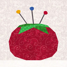 Load image into Gallery viewer, Pin Cushion, Sewing Notions, Foundation Paper Piecing Pattern (FPP Pattern), Quilt Block, 3 Sizes FPP Patterns- Full Bobbin Designs foundation paper piecing patterns quilt block patterns sewing patterns
