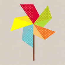 Load image into Gallery viewer, Pinwheel Foundation Paper Piecing Pattern (FPP Pattern), Quilt Block, 3 sizes FPP Patterns- Full Bobbin Designs foundation paper piecing patterns quilt block patterns sewing patterns