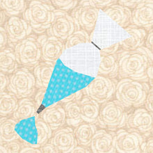 Load image into Gallery viewer, Piping/Icing Bag, Foundation Paper Piecing Pattern (FPP Pattern), Quilt Block, 3 sizes FPP Patterns- Full Bobbin Designs foundation paper piecing patterns quilt block patterns sewing patterns