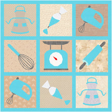 Load image into Gallery viewer, Piping/Icing Bag, Foundation Paper Piecing Pattern (FPP Pattern), Quilt Block, 3 sizes FPP Patterns- Full Bobbin Designs foundation paper piecing patterns quilt block patterns sewing patterns