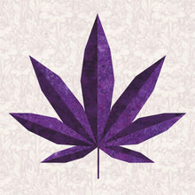 Load image into Gallery viewer, Pot Leaf, Marijuana, Foundation Paper Piecing Pattern (FPP Pattern), Quilt Block, 4 sizes FPP Patterns- Full Bobbin Designs foundation paper piecing patterns quilt block patterns sewing patterns