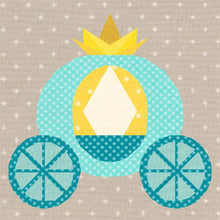 Load image into Gallery viewer, Princess Carriage, Foundation Paper Piecing Pattern (FPP Pattern), Quilt Block, 4 sizes FPP Patterns- Full Bobbin Designs foundation paper piecing patterns quilt block patterns sewing patterns