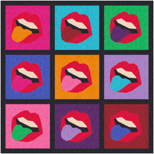 Load image into Gallery viewer, Pulling Tongues, Cheeky, Retro, Foundation Paper Piecing (FPP Pattern), Quilt Block, 3 sizes FPP Patterns- Full Bobbin Designs foundation paper piecing patterns quilt block patterns sewing patterns