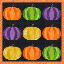 Load image into Gallery viewer, Pumpkin, Halloween, Foundation Paper Piecing Pattern (FPP Pattern), Quilt Block, 5 sizes FPP Patterns- Full Bobbin Designs foundation paper piecing patterns quilt block patterns sewing patterns