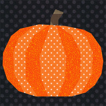 Load image into Gallery viewer, Pumpkin, Halloween, Foundation Paper Piecing Pattern (FPP Pattern), Quilt Block, 5 sizes FPP Patterns- Full Bobbin Designs foundation paper piecing patterns quilt block patterns sewing patterns