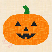 Load image into Gallery viewer, Pumpkin Patch, Halloween, Foundation Paper Piecing Pattern (FPP Pattern), Quilt Block, 3 sizes FPP Patterns- Full Bobbin Designs foundation paper piecing patterns quilt block patterns sewing patterns