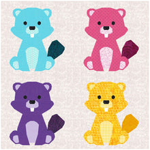 Load image into Gallery viewer, Eager Beaver, Foundation Paper Piecing Pattern (FPP Pattern), Quilt Block, 4 sizes FPP Patterns- Full Bobbin Designs foundation paper piecing patterns quilt block patterns sewing patterns