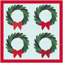 Load image into Gallery viewer, Christmas Wreath, Foundation Paper Piecing Pattern (FPP Pattern), Quilt Block, 4 Sizes Included FPP Patterns- Full Bobbin Designs foundation paper piecing patterns quilt block patterns sewing patterns