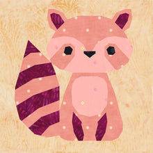 Load image into Gallery viewer, Raccoon, Foundation Paper Piecing Pattern (FPP Pattern), Quilt Block, 4 sizes FPP Patterns- Full Bobbin Designs foundation paper piecing patterns quilt block patterns sewing patterns