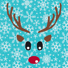 Load image into Gallery viewer, Red Nosed Reindeer, Foundation Paper Piecing Pattern (FPP Pattern), Quilt Block, 3 sizes FPP Patterns- Full Bobbin Designs foundation paper piecing patterns quilt block patterns sewing patterns
