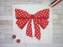 Load image into Gallery viewer, Ribbons & Bows Foundation Paper Piecing Pattern (FPP Pattern), Quilt Block, 3 sizes FPP Patterns- Full Bobbin Designs foundation paper piecing patterns quilt block patterns sewing patterns