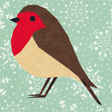 Load image into Gallery viewer, Robin Redbreast, Foundation Paper Piecing Pattern (FPP Pattern), Quilt Block, 4 Sizes Included FPP Patterns- Full Bobbin Designs foundation paper piecing patterns quilt block patterns sewing patterns