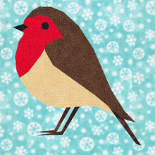 Load image into Gallery viewer, Robin Redbreast, Foundation Paper Piecing Pattern (FPP Pattern), Quilt Block, 4 Sizes Included FPP Patterns- Full Bobbin Designs foundation paper piecing patterns quilt block patterns sewing patterns