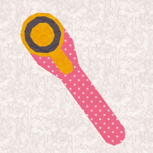 Load image into Gallery viewer, Rotary Cutter, Sewing Notions, Foundation Paper Piecing Pattern (FPP Pattern), Quilt Block, 3 Sizes FPP Patterns- Full Bobbin Designs foundation paper piecing patterns quilt block patterns sewing patterns