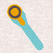 Load image into Gallery viewer, Rotary Cutter, Sewing Notions, Foundation Paper Piecing Pattern (FPP Pattern), Quilt Block, 3 Sizes FPP Patterns- Full Bobbin Designs foundation paper piecing patterns quilt block patterns sewing patterns