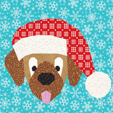 Load image into Gallery viewer, Santa Paws & Gift a Dog a Bone, Pattern Set, Foundation Paper Piecing Pattern (FPP Pattern), Quilt Block, 2 Patterns in 4 Sizes Each FPP Patterns- Full Bobbin Designs foundation paper piecing patterns quilt block patterns sewing patterns
