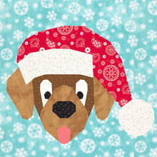 Load image into Gallery viewer, Santa Paws & Gift a Dog a Bone, Pattern Set, Foundation Paper Piecing Pattern (FPP Pattern), Quilt Block, 2 Patterns in 4 Sizes Each FPP Patterns- Full Bobbin Designs foundation paper piecing patterns quilt block patterns sewing patterns