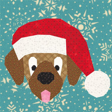 Load image into Gallery viewer, Santa Paws & Gift a Dog a Bone, Pattern Set, Foundation Paper Piecing Pattern (FPP Pattern), Quilt Block, 2 Patterns in 4 Sizes Each FPP Patterns- Full Bobbin Designs foundation paper piecing patterns quilt block patterns sewing patterns