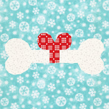 Load image into Gallery viewer, Santa Paws & Gift a Dog a Bone, Pattern Set, Foundation Paper Piecing Pattern (FPP Pattern), Quilt Block, 2 Patterns in 4 Sizes Each FPP Patterns- Full Bobbin Designs foundation paper piecing patterns quilt block patterns sewing patterns